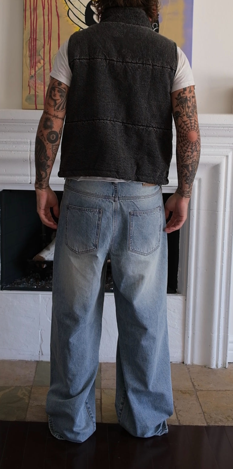 DENIM PUFFER VEST