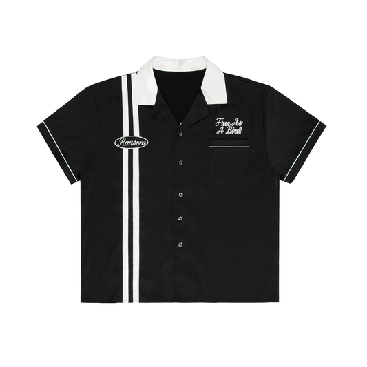 FREE AS A BIRD BUTTON UP (BLACK)